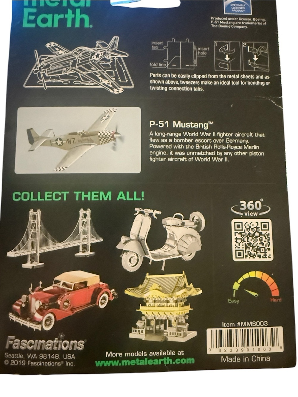 Die-Cut Metal Airplane Model - Silver Kids Toy Plane put together and build! - Picture 3 of 3